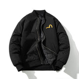 Men Vintage Jackets Trendy Baseball Jacket Flight Jacket Embroidered Cotton Jacket