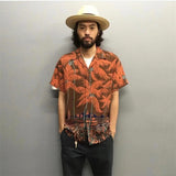 GUILTYPARTIES TIGER Shirts 19ss Coconut Tree, Palm Tree Short Sleeve Shirt