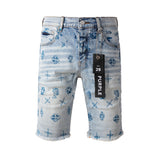 Purple Brand Denim Shorts High Street Blue Print