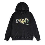 Purple Brand Distressed Hoodie Fashion Old Loose Hooded Sweater