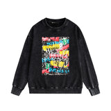 Purple Brand Distressed Sweatshirt Retro Vintage Crew Neck Sweater