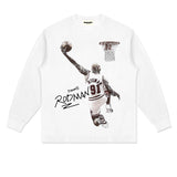 Nba Long Sleeve Shirt Male and Female Trendy Brand Cotton Loose