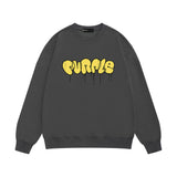 Purple Brand Sweatshirt Loose Crew Neck Sweater