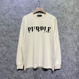 Purple Brand Long Sleeve T-Shirt Fashion Loose Long Sleeve Top