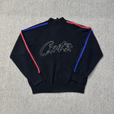 Corteiz Jacket Zipper Red and Blue Hem Cardigan