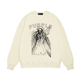 Purple Brand Sweatshirt Loose Crew Neck Sweater