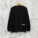 Purple Brand Long Sleeve T-Shirt Fashion Loose Long Sleeve Top