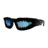 Trendy punk glasses dark style