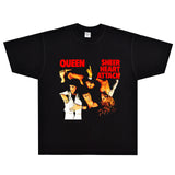 Rock Star T Shirt Queen Sheer Heart Attack T-shirt Loose American Street Retro Short Sleeve