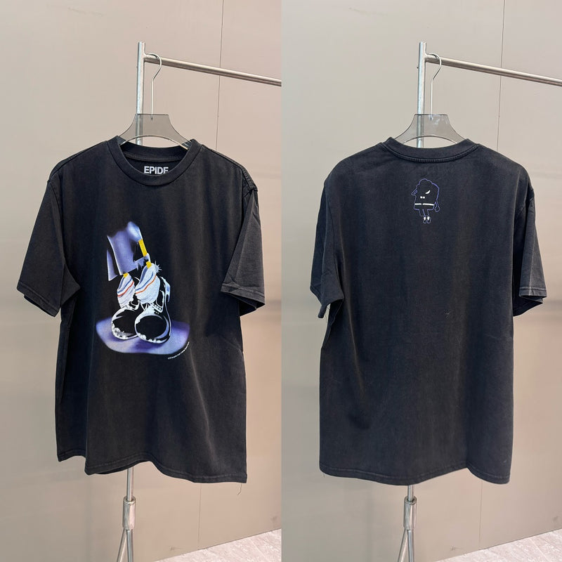 Men Vintage T-Shirts Michael Jackson Acid Washed Tee