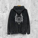 Purple Brand Distressed Hoodie Fashion Old Loose Hooded Sweater