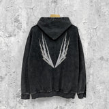 Purple Brand Distressed Hoodie Fashion Old Loose Hooded Sweater