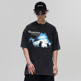 Vintage T-shirts BREAKSILENCE American washed and old summer short-sleeved t-shirts