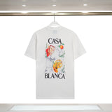 Casablanca T Shirts Autumn/Winter Painted Printed Short Sleeve T-Shirts