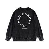 Purple Brand Distressed Sweatshirt Retro Vintage Crew Neck Sweater