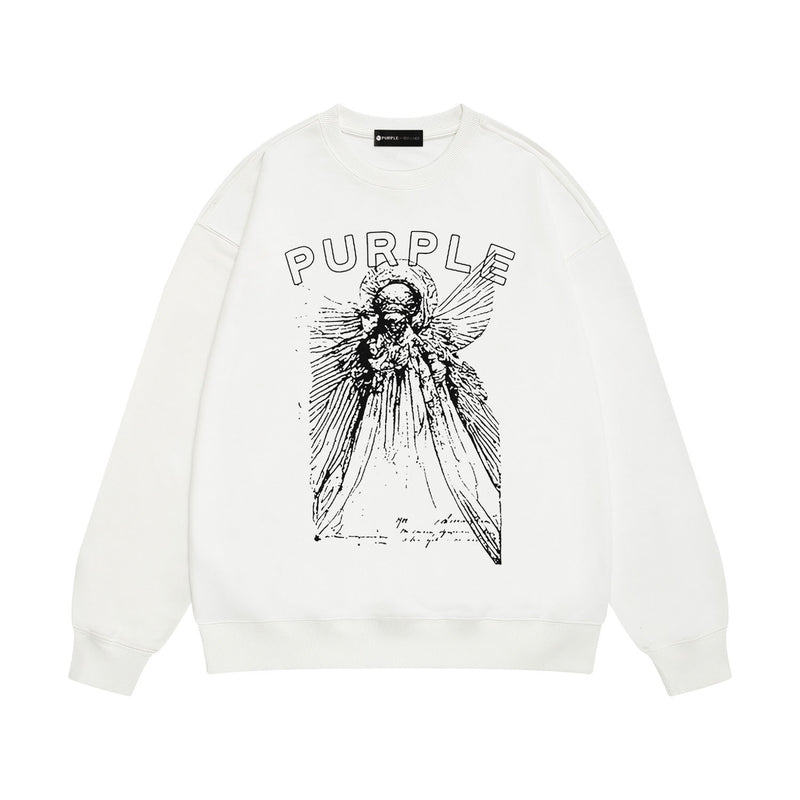 Purple Brand Sweatshirt Loose Crew Neck Sweater