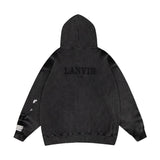 Gallery Dept Hoodie Loose Casual Cardigan Distressed Hoodie