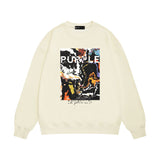 Purple Brand Sweatshirt Loose Crew Neck Sweater