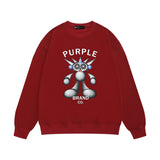 Purple Brand Sweatshirt Loose Crew Neck Sweater