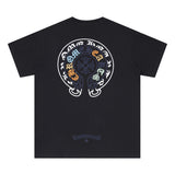 CHH Chrome Heart T Shirts Horseshoe Patch Embroidery Short Sleeve T-Shirt