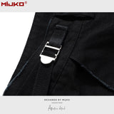 MIJKO Mens Shorts Casual Shorts Frayed Shorts