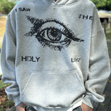 Men Vintage T-Shirts vintage American hooded sweater washing water old loose casual