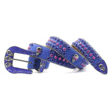 Hip-hop punk rhinestone belt skull punk style