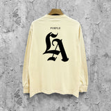 Purple Brand Long Sleeve T-Shirt Fashion Loose Long Sleeve Top