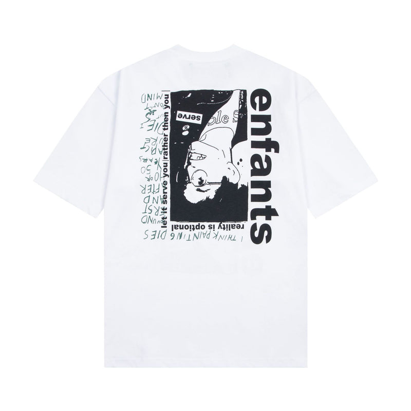 ERD T Shirts Cartoon Print Loose-Fitting Casual T-shirt