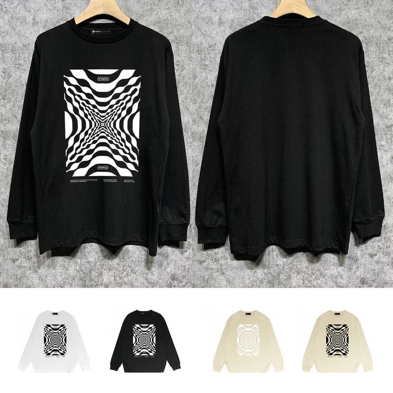 Purple Brand Long Sleeve T-Shirt Fashion Loose Long Sleeve Top