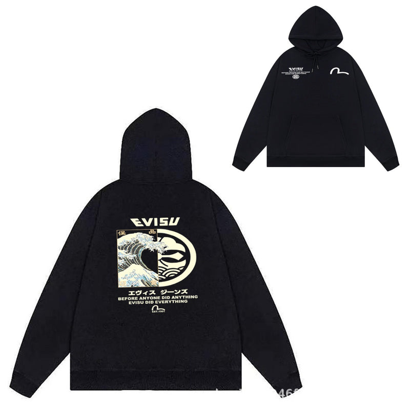 Evisu Hoodie print men and women