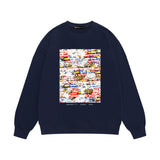 Purple Brand Sweatshirt Loose Crew Neck Sweater