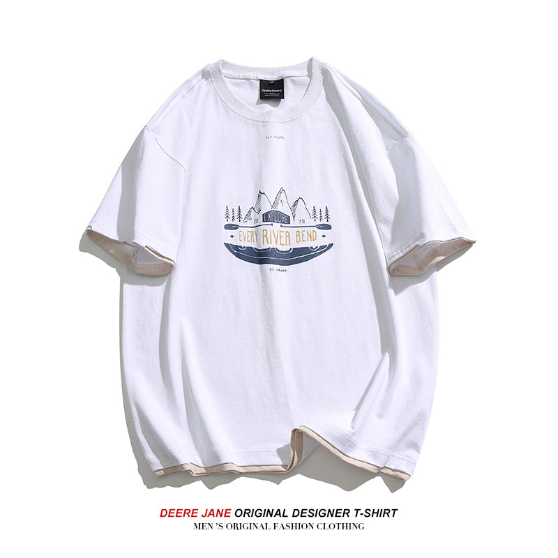 Men T-Shirts Short-Sleeved T-shirt Baby Boy and Girl Summer Student T-shirt