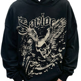 Men Vintage T-Shirts vintage Loose Couple Hooded Sweater Hoodie