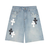 Chrome Heart Shorts Summer Denim Shorts