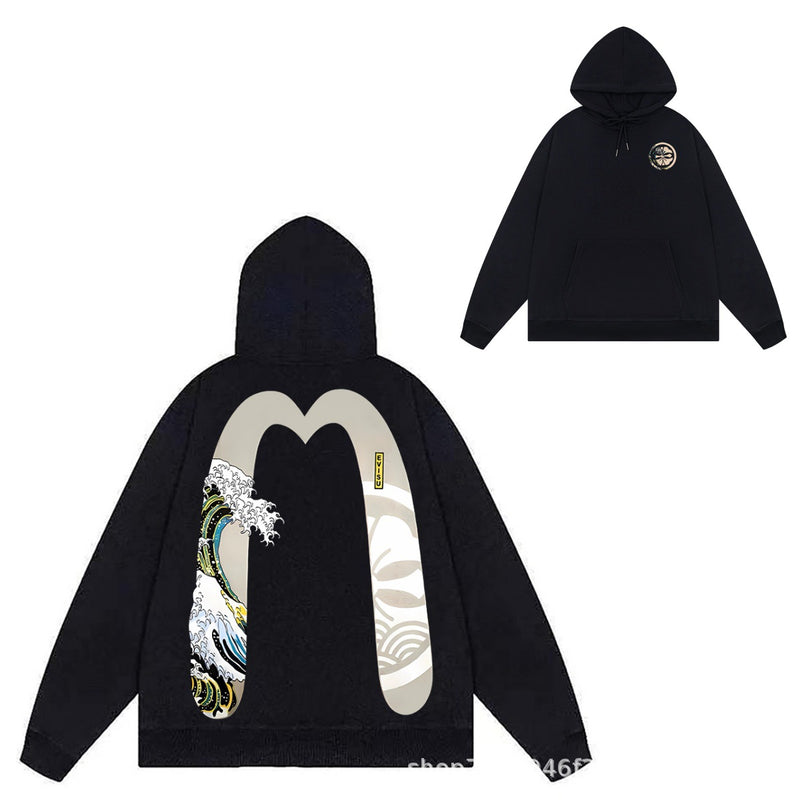 Evisu Hoodie print men and women