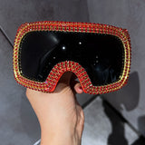 Trendy punk glasses square all-in-one goggles