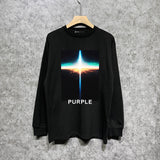 Purple Brand Long Sleeve T-Shirt Fashion Loose Long Sleeve Top