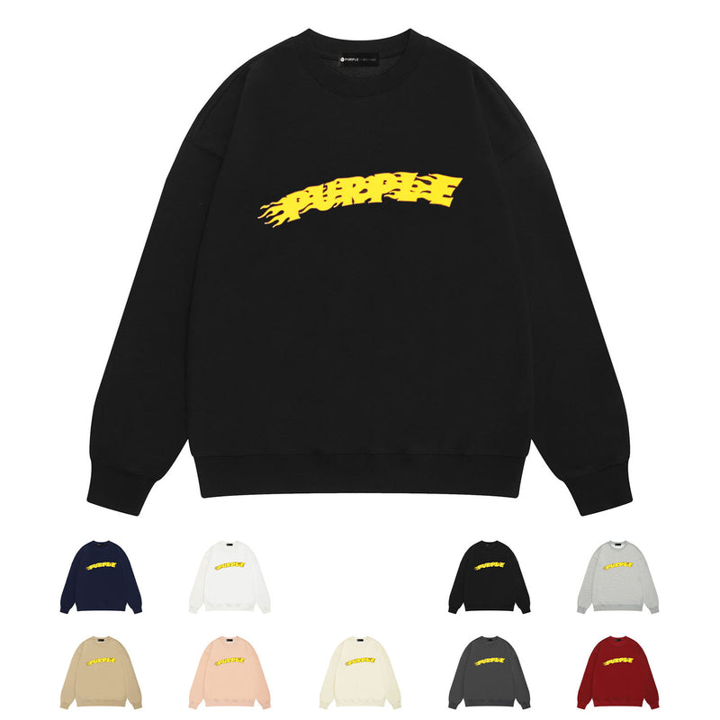Purple Brand Sweatshirt Loose Crew Neck Sweater