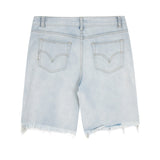 Gallery Dept Denim Shorts Washed Hand Painted Ink Splashed Denim Shorts