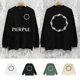 Purple Brand Long Sleeve T-Shirt Fashion Loose Long Sleeve Top