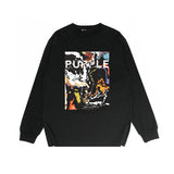 Purple Brand Long Sleeve T-Shirt Fashion Loose Long Sleeve Top