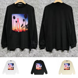 Purple Brand Long Sleeve T-Shirt Fashion Loose Long Sleeve Top