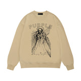 Purple Brand Sweatshirt Loose Crew Neck Sweater