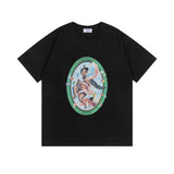 Off White T Shirts OW Baby Angel Pattern Crew Neck Pullover Short Sleeves