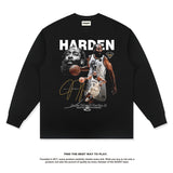 Nba Long Sleeve Shirt Autumn and Winter Long Sleeve T-shirt Men and Women Heavy Weight