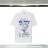 Casablanca T Shirts Fashion Casual Crew Neck Swan Print Tee