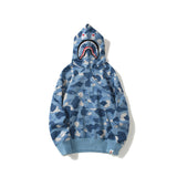 Bathing Ape Hoodie Zip Honeycomb Camo Kangaroo Pocket Sweater Pullover