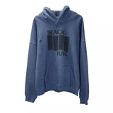 Mens Vintage T-Shirts vintage wash water old VTG casual loose hooded sweater