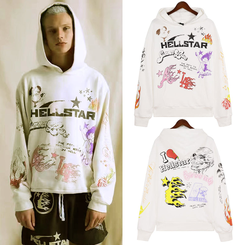 HS Hoodie Logo Print Hoodie Fashion